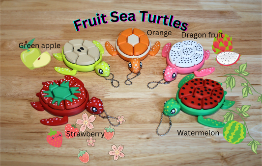 Fidget Fruit Sea Turtles Clicker, Mechanical Keyboard Clicker, 3D Printed Fun Toys