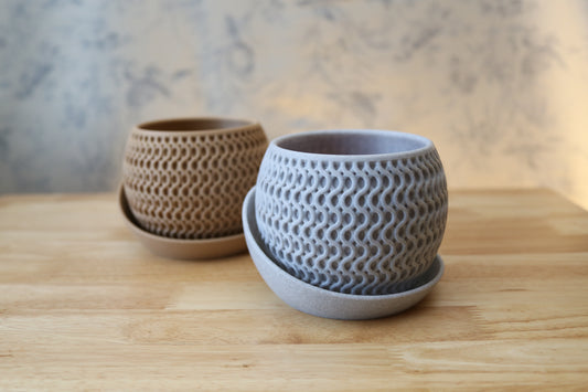 Indoor Planter Pots, 3D printed Planter Pot with elegance tray designs